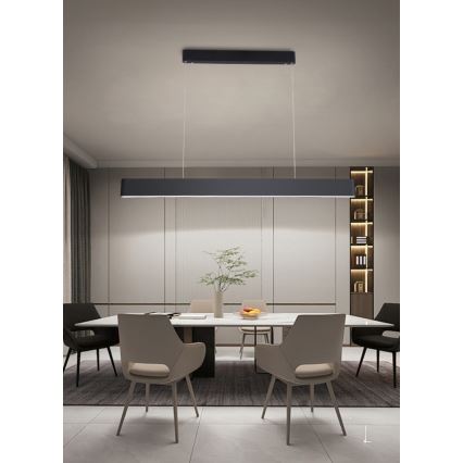 Immax NEO 07157-B120X - LED RGB+CCT Ściemnialny żyrandol na lince MILANO LED/40W/230V Tuya black