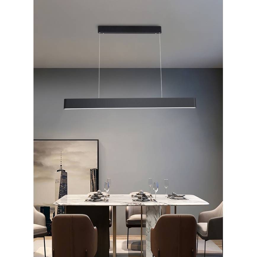 Immax NEO 07157-B120X - LED RGB+CCT Ściemnialny żyrandol na lince MILANO LED/40W/230V Tuya black