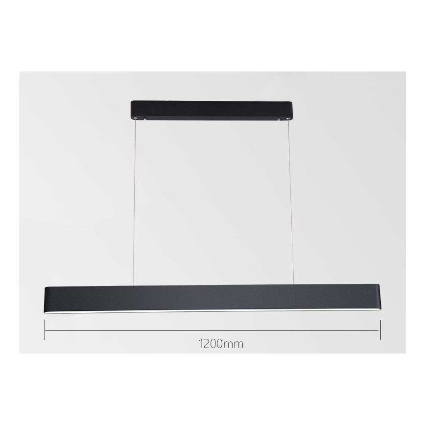 Immax NEO 07157-B120X - LED RGB+CCT Ściemnialny żyrandol na lince MILANO LED/40W/230V Tuya black