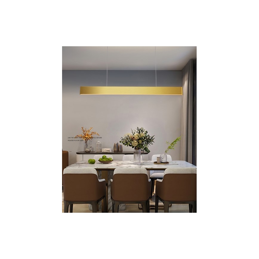 Immax NEO 07157-G120X - LED RGB+CCTW Ściemnialny żyrandol na lince MILANO LED/40W/230V Tuya złoty