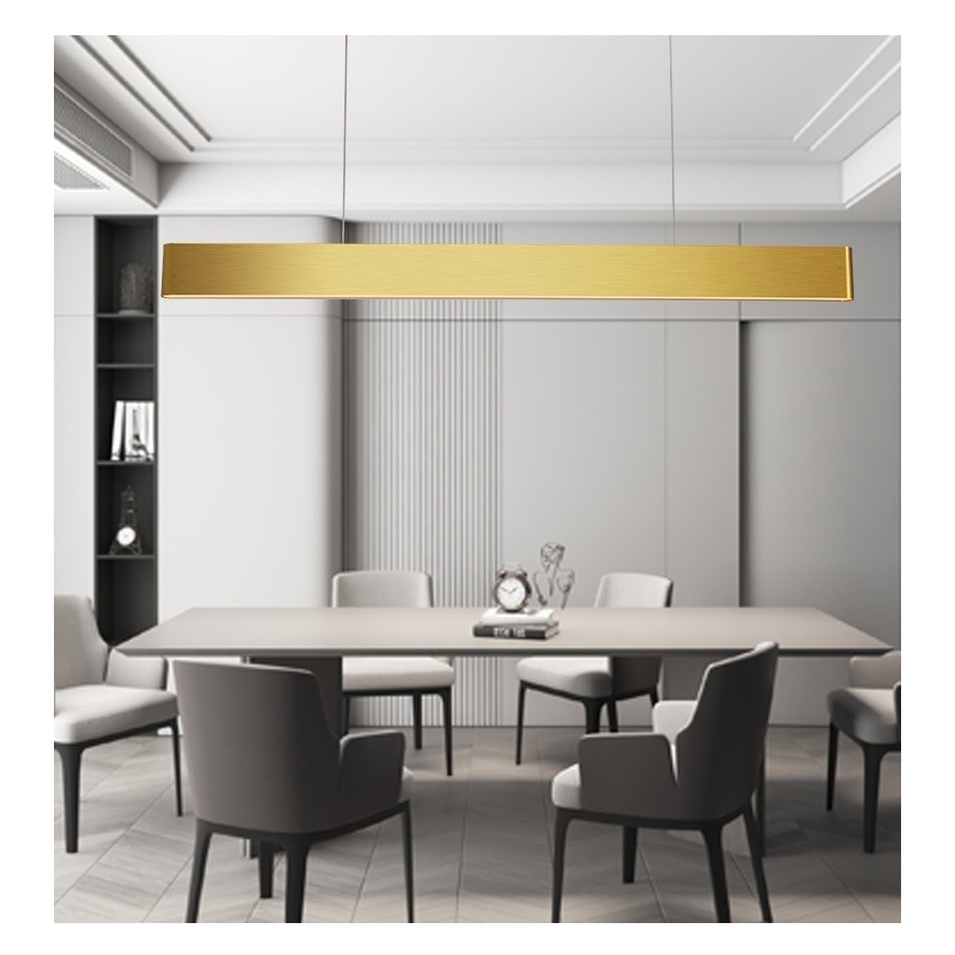 Immax NEO 07157-G120X - LED RGB+CCTW Ściemnialny żyrandol na lince MILANO LED/40W/230V Tuya złoty