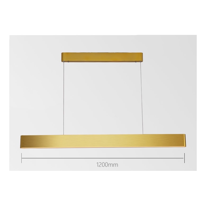 Immax NEO 07157-G120X - LED RGB+CCTW Ściemnialny żyrandol na lince MILANO LED/40W/230V Tuya złoty