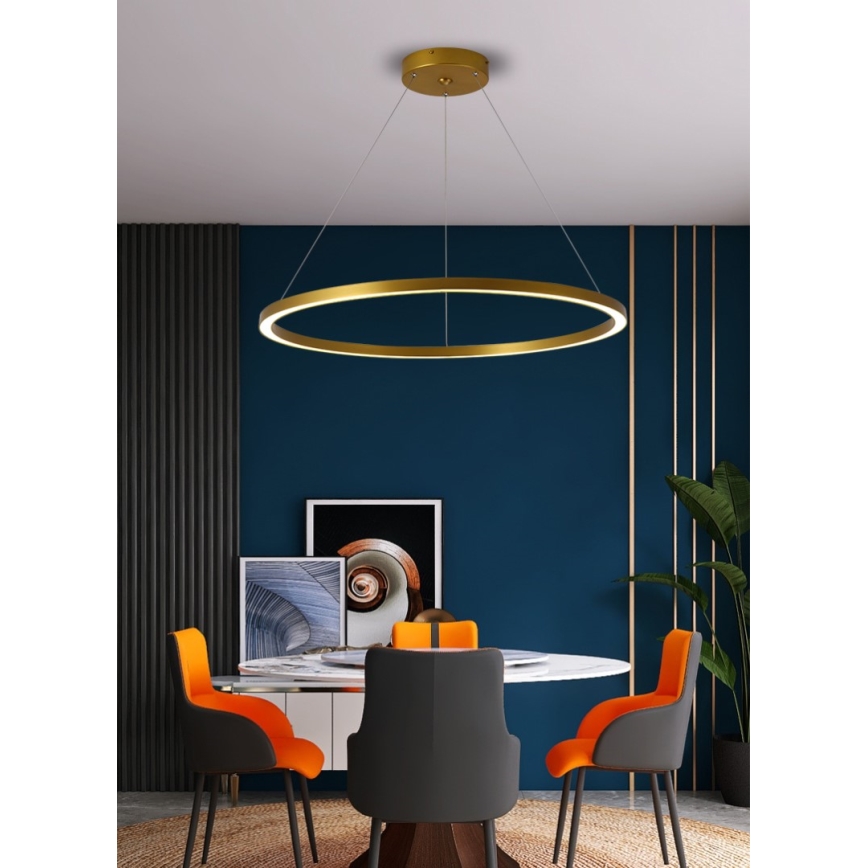 Immax NEO 07159-G80 - LED Ściemnialny żyrandol na lince FINO LED/60W/230V Tuya złoty + pilot