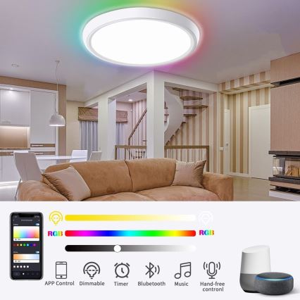 Immax NEO 07164-40 - LED RGB+CCT Plafon ściemnialny NEO LITE TUDO LED/50W/230V Wi-Fi Tuya +pilot