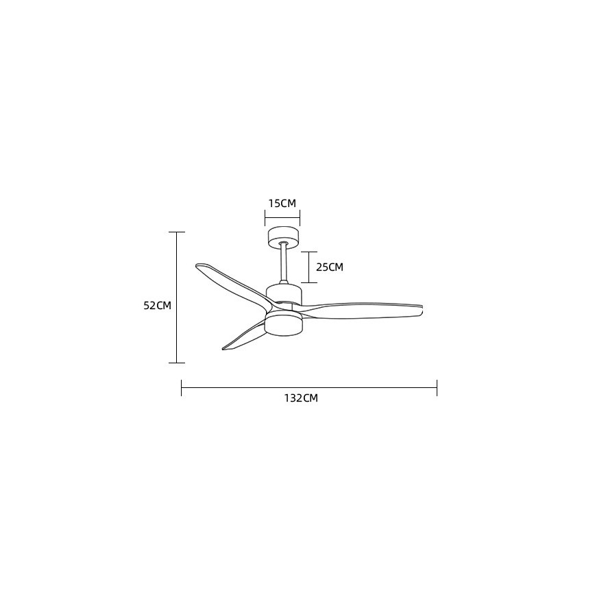 Immax NEO 07165-S - Wentylator sufitowy LED ELEGANTE LED/18W/230V dąb Wi-Fi Tuya + pilot zdalnego sterowania