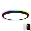 Immax NEO 07166-B40 - LED RGB+CCT ściemnialna lampa sufitowa NEO LITE TUDO LED/50W/230V Wi-Fi Tuya czarna + pilot zdalnego sterowania