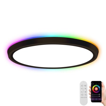 Immax NEO 07166-B40 - LED RGB+CCT ściemnialna lampa sufitowa NEO LITE TUDO LED/50W/230V Wi-Fi Tuya czarna + pilot zdalnego sterowania