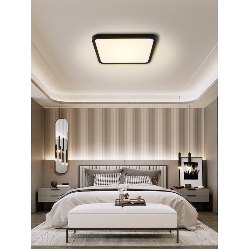 Immax NEO 07167-B40 - LED RGB+CCT Plafon ściemnialny NEO LITE TUDO LED/50W/230V Wi-Fi Tuya czarny + pilot zdalnego sterowania