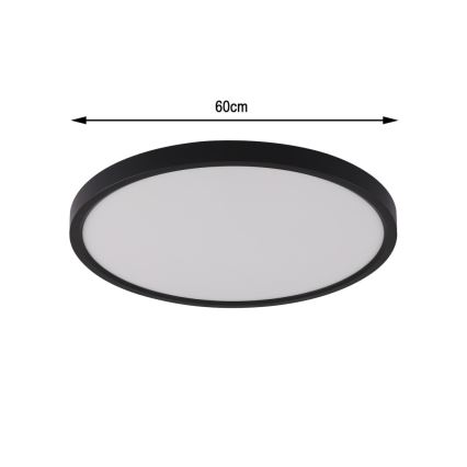 Immax NEO 07170-B60 - LED RGB+CCT Plafon ściemnialny NEO LITE TUDO LED/65W/230V 2700-6500K Wi-Fi Tuya czarny + zdalne sterowanie