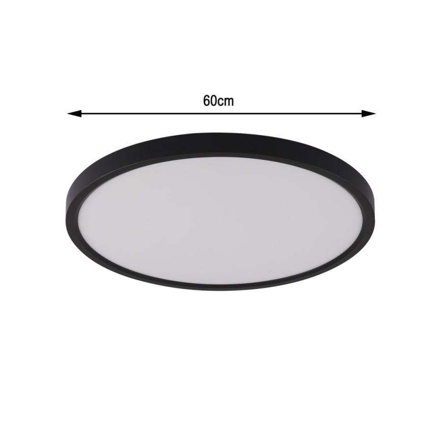 Immax NEO 07170-B60 - LED RGB+CCT Plafon ściemnialny NEO LITE TUDO LED/65W/230V 2700-6500K Wi-Fi Tuya czarny + zdalne sterowanie