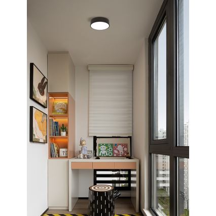 Immax NEO 07200L - LED Plafon ściemnialny RONDATE LED/18W/230V 3000-6000K śr. 25 cm czarny Tuya + pilot zdalnego sterowania