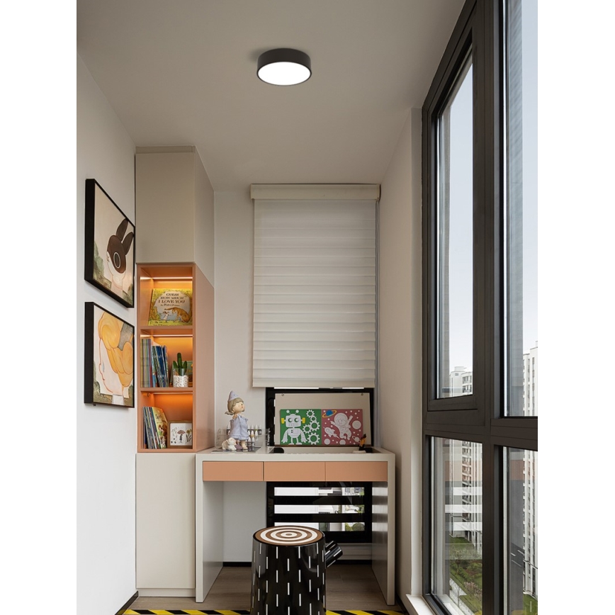 Immax NEO 07200L - LED Plafon ściemnialny RONDATE LED/18W/230V 3000-6000K śr. 25 cm czarny Tuya + pilot zdalnego sterowania