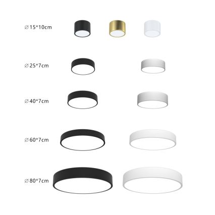 Immax NEO 07201L - LED Plafon ściemnialny RONDATE LED/28W/230V czarne Tuya + Pilot zdalnego sterowania