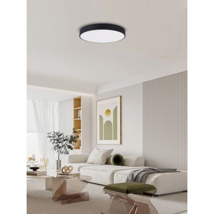 Immax NEO 07202L - LED Plafon ściemnialny RONDATE LED/53W/230V czarne Tuya + Pilot zdalnego sterowania