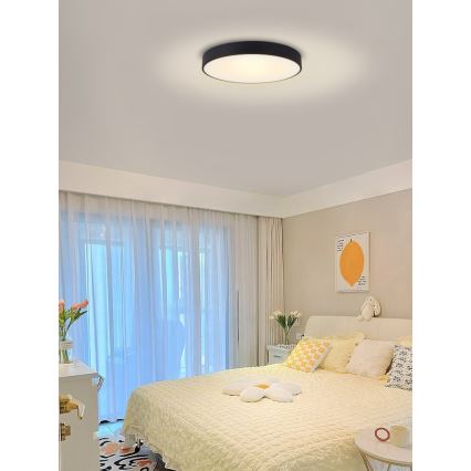 Immax NEO 07202L - LED Plafon ściemnialny RONDATE LED/53W/230V czarne Tuya + Pilot zdalnego sterowania