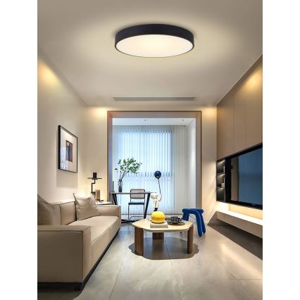 Immax NEO 07203L-LED Plafon ściemnialny RONDATE 65W/230V 3000-6000K Tuya czarny + pilot zdalnego sterowania