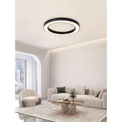 Immax NEO 07210L - LED Plafon ściemnialny PASTEL LED/68W/230V 95 cm czarne Tuya + Pilot zdalnego sterowania