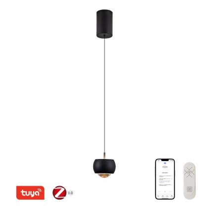 Immax NEO 07219L - Regulowany żyrandol LED na linkach DORMINE LED/6W/230V matowa czerń Tuya + pilot zdalnego sterowania