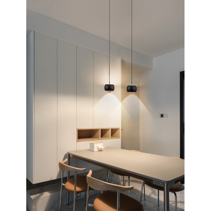 Immax NEO 07219L - LED Żyrandol ściemnialny na lince DORMINE LED/6W/230V mat czarne Tuya + Pilot zdalnego sterowania