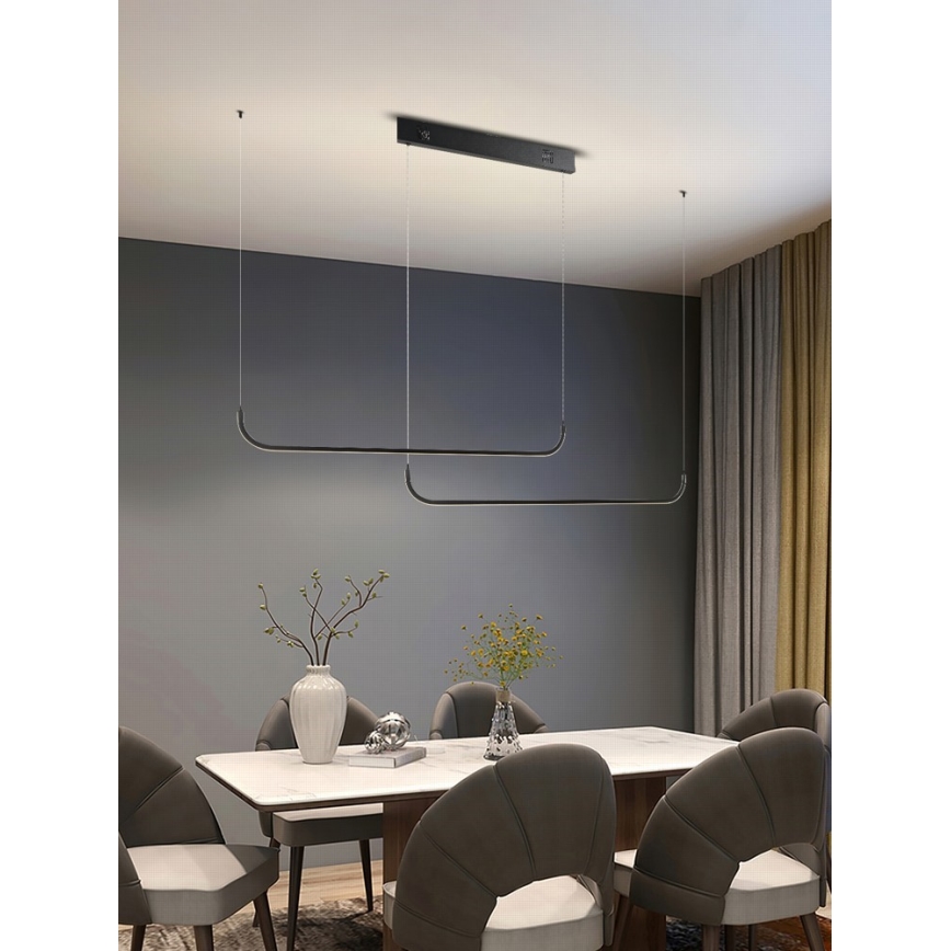 Immax NEO 07222L - LED Żyrandol ściemnialny na lince NEO LITE PATTINI LED/56W/230V 2700-6500K Wi-Fi Tuya + pilot zdalnego sterowania