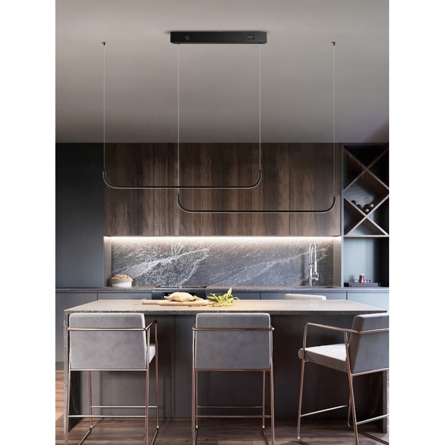 Immax NEO 07222L - LED Żyrandol ściemnialny na lince NEO LITE PATTINI LED/56W/230V 2700-6500K Wi-Fi Tuya + pilot zdalnego sterowania