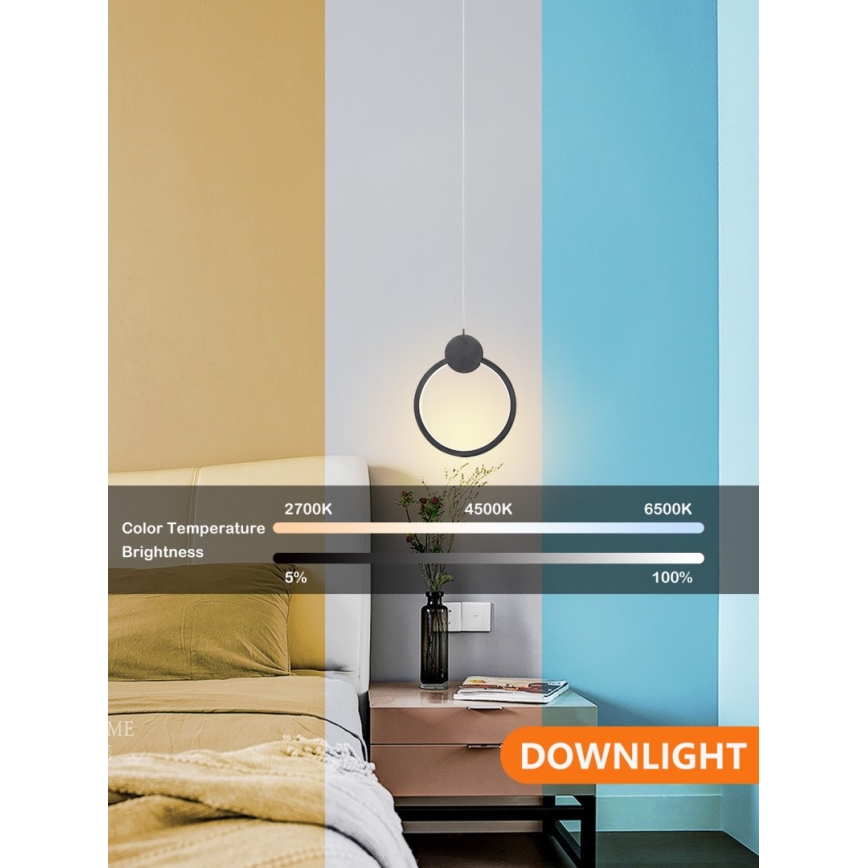Immax NEO 07233L - LED Żyrandol ściemnialny na lince NEO LITE OVALE LED/18W/230V Wi-Fi Tuya 2700-6500K + pilot zdalnego sterowania