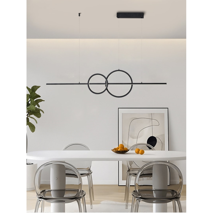Immax NEO 07236L - LED Żyrandol ściemnialny na lince NEO LITE RONDAS LED/56W/230V Tuya Wi-Fi 2700-6500K + pilot zdalnego sterowania