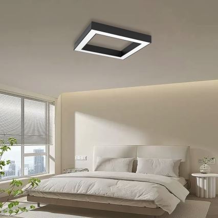 Immax NEO 07239L - LED Plafon ściemnialny CANTO LED/60W/230V czarny Tuya + pilot zdalnego sterowania