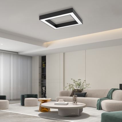 Immax NEO 07239L - LED Plafon ściemnialny CANTO LED/60W/230V czarny Tuya + pilot zdalnego sterowania