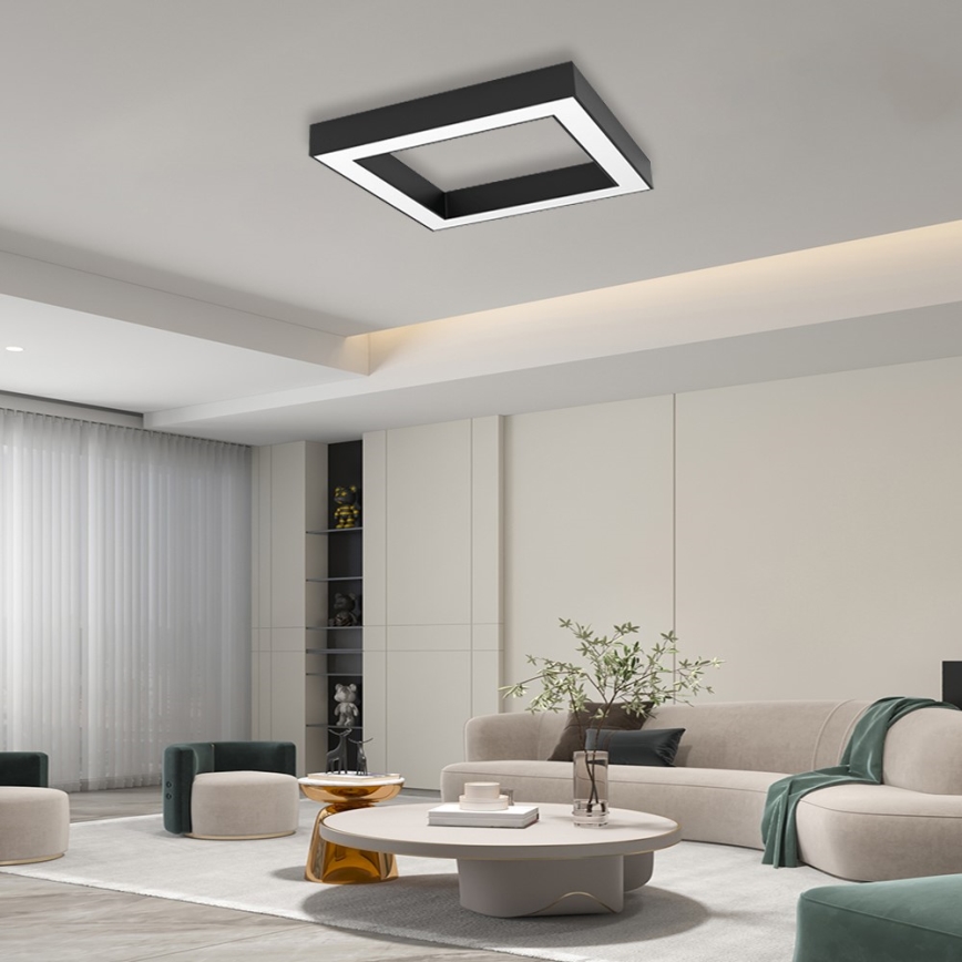Immax NEO 07239L - LED Plafon ściemnialny CANTO LED/60W/230V czarny Tuya + pilot zdalnego sterowania