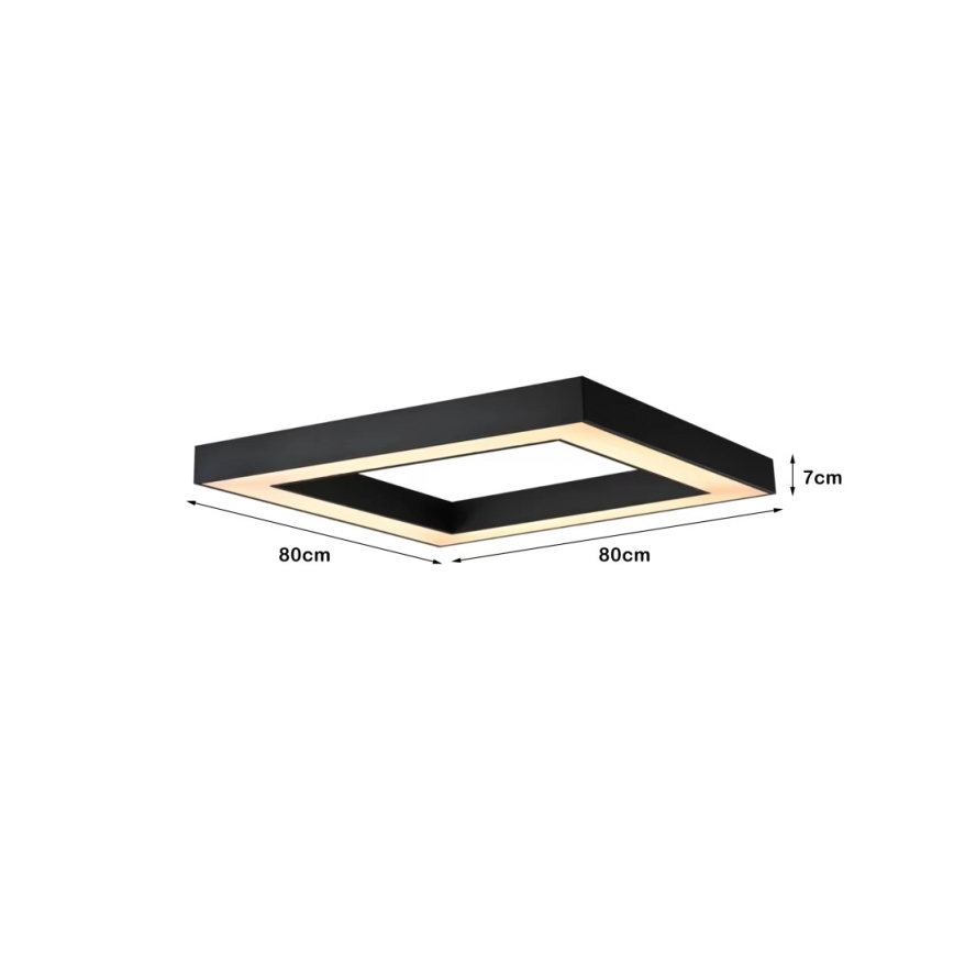 Immax NEO 07239L - LED Plafon ściemnialny CANTO LED/60W/230V czarny Tuya + pilot zdalnego sterowania