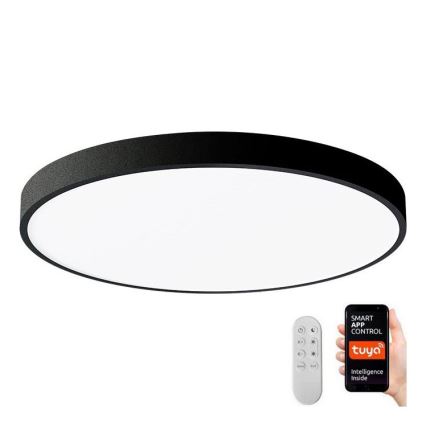 Immax NEO 07249L - LED Plafon ściemnialny NEO LITE SEMPLICI LED/48W/230V 3000-6000K Wi-Fi Tuya czarny + zdalne sterowanie
