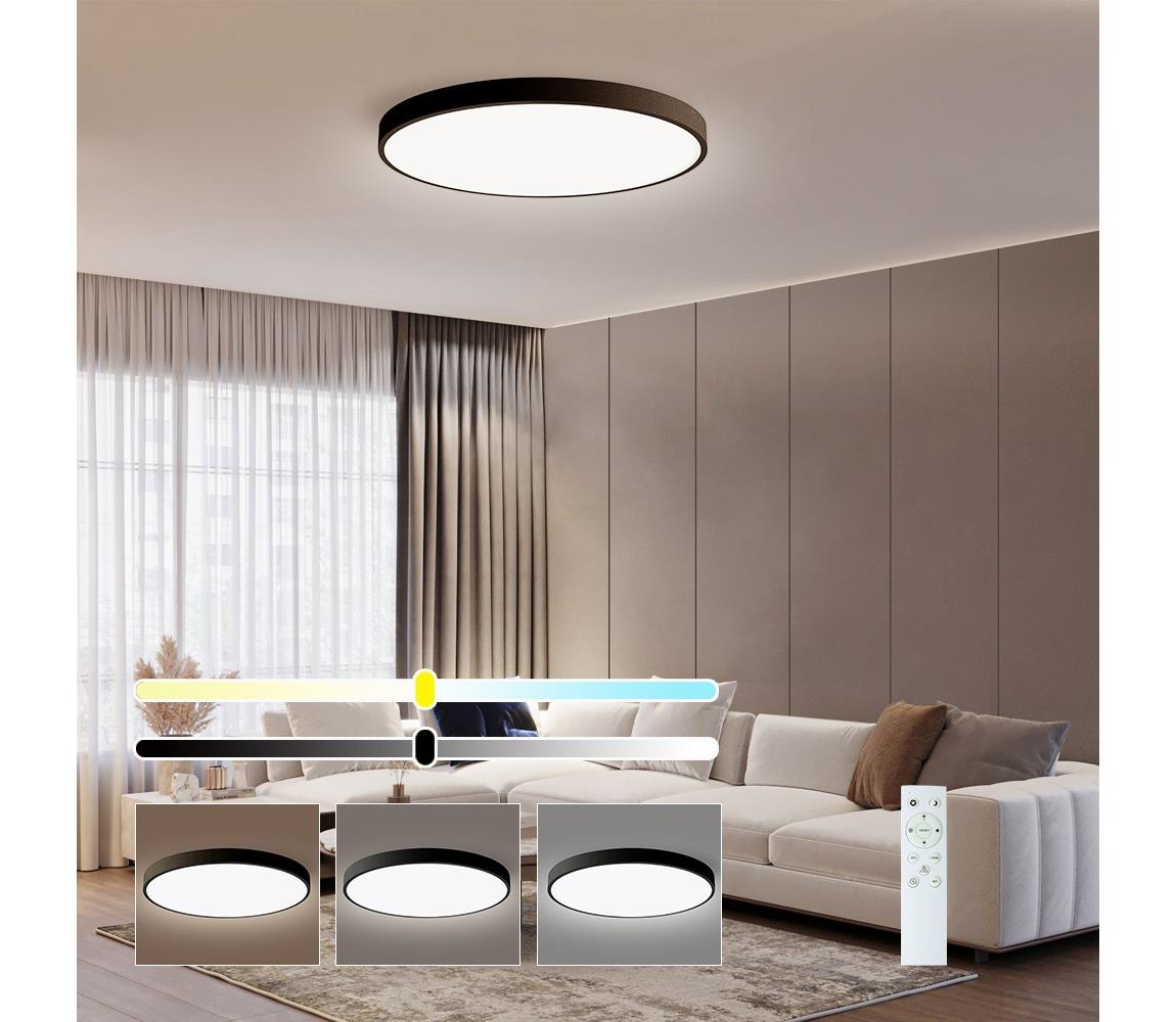 NEO 07250L-Ściemnialne oświetlenie LED SEMPLICI 60W/230V Wi-Fi Tuya czarny +DO