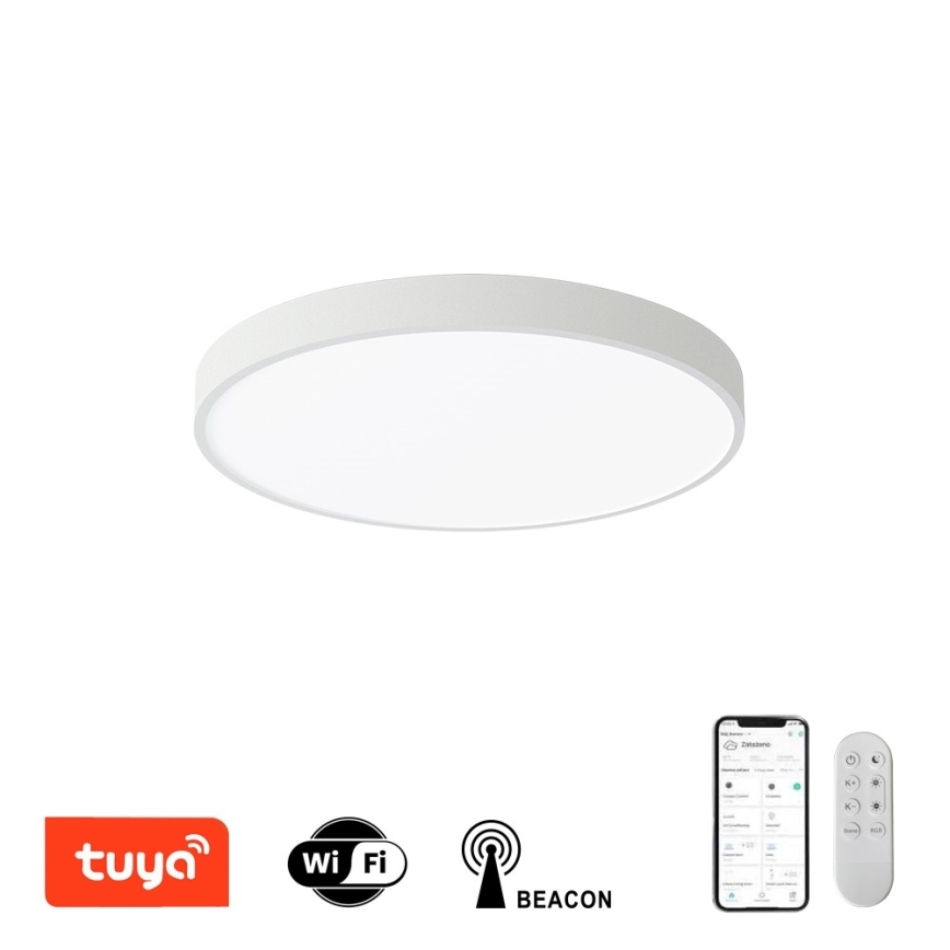Immax NEO 07251L - LED Plafon ściemnialny NEO LITE SEMPLICI LED/36W/230V 3000-6000K Wi-Fi Tuya biały + zdalne sterowanie