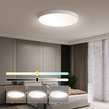 Immax NEO 07252L - LED Plafon ściemnialny NEO LITE SEMPLICI LED/48W/230V 3000-6000K Wi-Fi Tuya biały + zdalne sterowanie