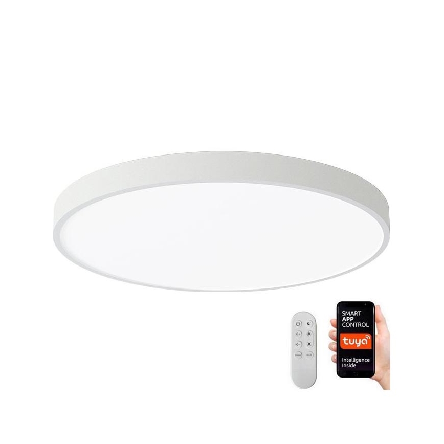 Immax NEO 07252L - LED Plafon ściemnialny NEO LITE SEMPLICI LED/48W/230V 3000-6000K Wi-Fi Tuya biały + zdalne sterowanie
