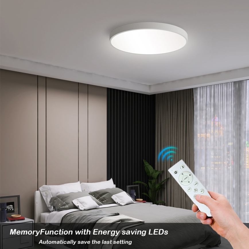 Immax NEO 07252L - LED Plafon ściemnialny NEO LITE SEMPLICI LED/48W/230V 3000-6000K Wi-Fi Tuya biały + zdalne sterowanie
