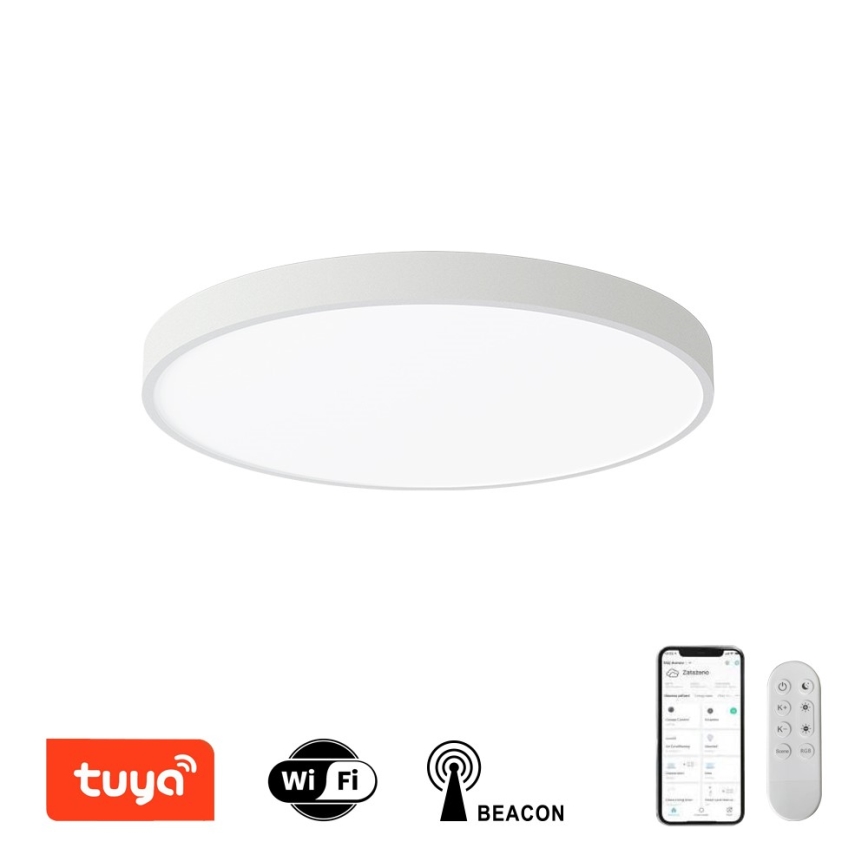Immax NEO 07252L - LED Plafon ściemnialny NEO LITE SEMPLICI LED/48W/230V 3000-6000K Wi-Fi Tuya biały + zdalne sterowanie
