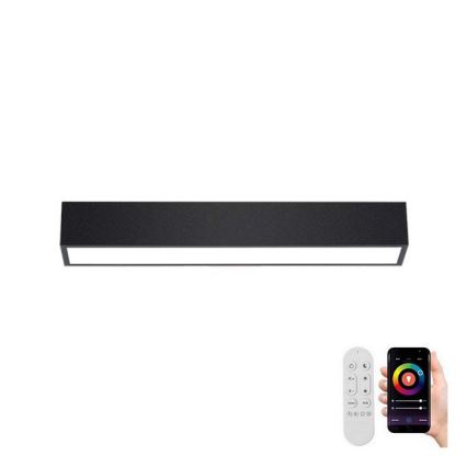 Immax NEO 07254L - LED Plafon ściemnialny NEO LITE LUNGO LED/20W/230V 3000-6000K Wi-Fi Tuya czarny + zdalne sterowanie