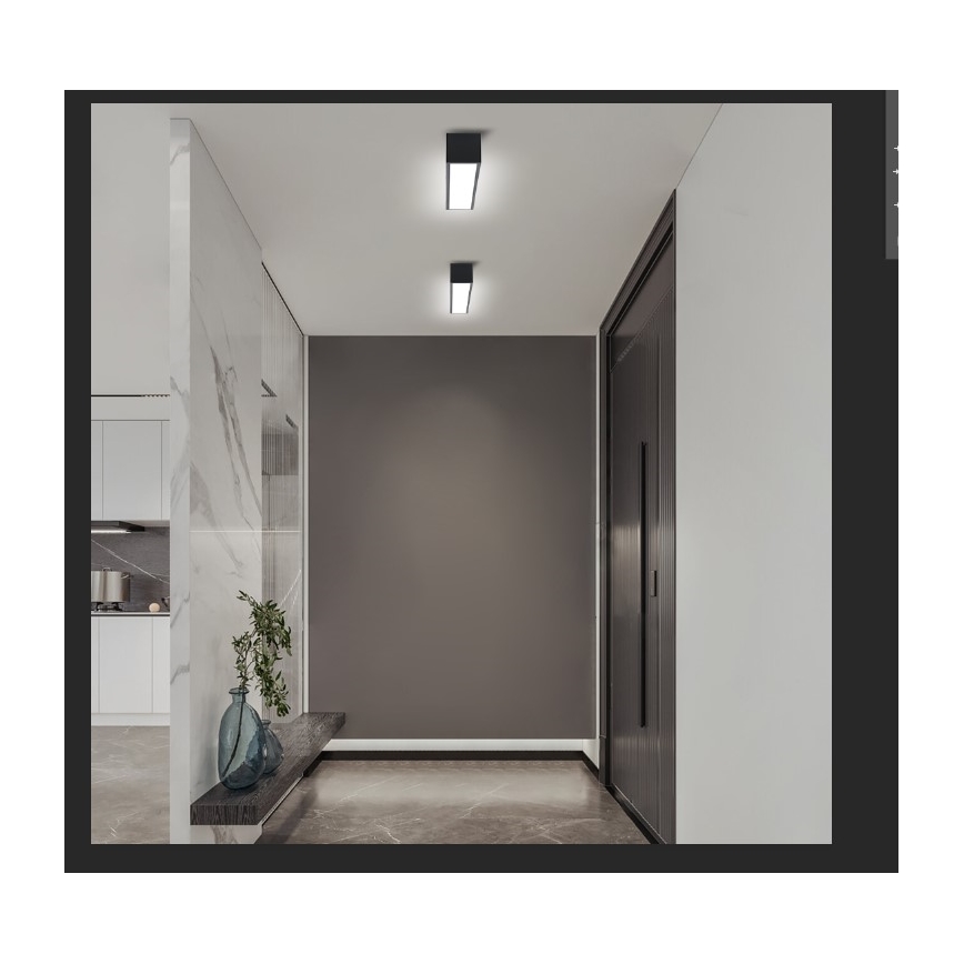 Immax NEO 07254L - LED Plafon ściemnialny NEO LITE LUNGO LED/20W/230V 3000-6000K Wi-Fi Tuya czarny + zdalne sterowanie