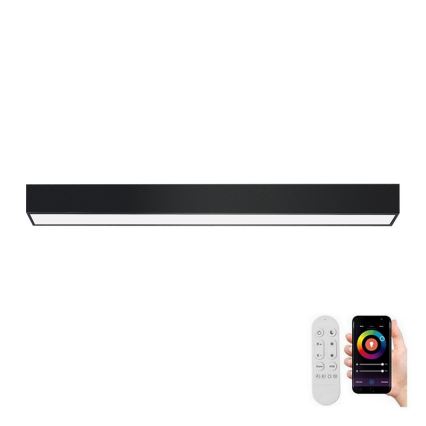 Immax NEO 07255L - LED Plafon ściemnialny NEO LITE LUNGO LED/20W/230V 3000-6000K Wi-Fi Tuya czarny + zdalne sterowanie