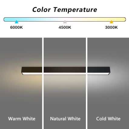 Immax NEO 07255L - LED Plafon ściemnialny NEO LITE LUNGO LED/20W/230V 3000-6000K Wi-Fi Tuya czarny + zdalne sterowanie