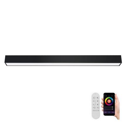 Immax NEO 07256L - LED Plafon ściemnialny NEO LITE LUNGO LED/38W/230V 3000-6000K Wi-Fi Tuya czarny + zdalne sterowanie