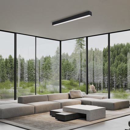 Immax NEO 07256L - LED Plafon ściemnialny NEO LITE LUNGO LED/38W/230V 3000-6000K Wi-Fi Tuya czarny + zdalne sterowanie