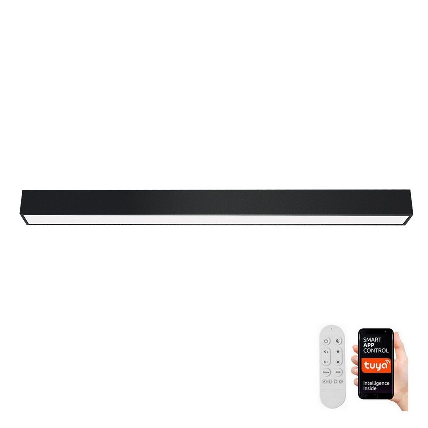 Immax NEO 07256L - LED Plafon ściemnialny NEO LITE LUNGO LED/38W/230V 3000-6000K Wi-Fi Tuya czarny + zdalne sterowanie