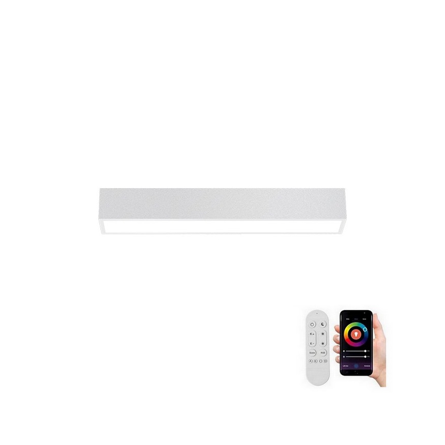 Immax NEO 07257L - LED Plafon ściemnialny NEO LITE LUNGO LED/20W/230V 3000-6000K Wi-Fi Tuya biały + zdalne sterowanie