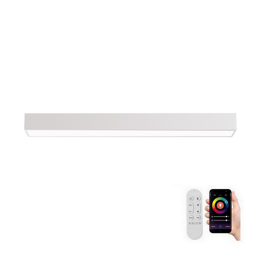 Immax NEO 07258L - LED Plafon ściemnialny NEO LITE LUNGO LED/29W/230V 3000-6000K Wi-Fi Tuya biały + zdalne sterowanie