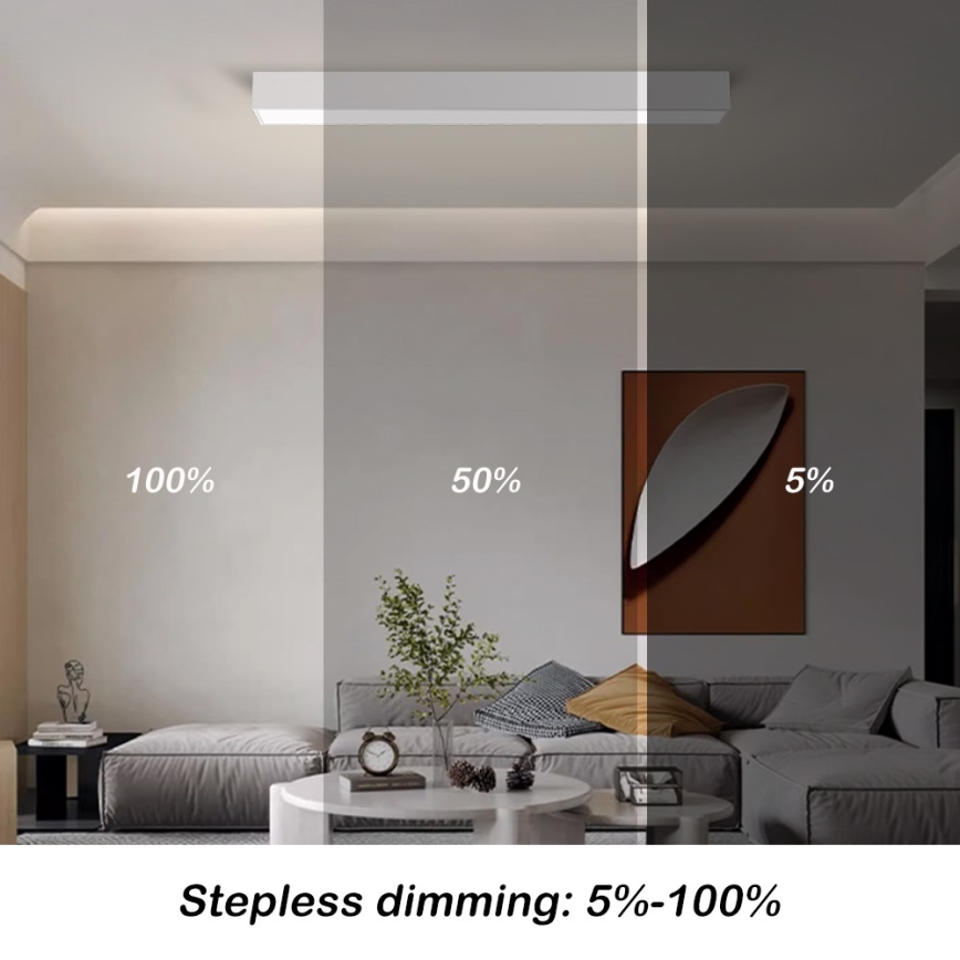Immax NEO 07258L - LED Plafon ściemnialny NEO LITE LUNGO LED/29W/230V 3000-6000K Wi-Fi Tuya biały + zdalne sterowanie