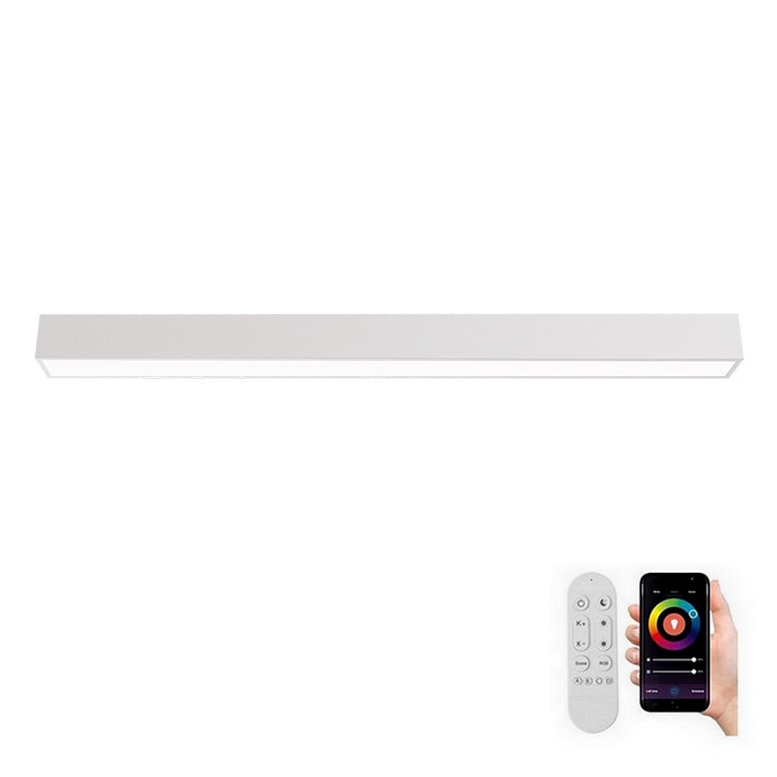 Immax NEO 07259L - LED Plafon ściemnialny NEO LITE LUNGO LED/38W/230V 3000-6000K Wi-Fi Tuya biały + zdalne sterowanie
