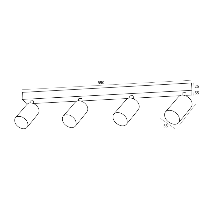 Immax NEO 07265Z - LED RGB+CCT ściemnialna oprawa punktowa NEO PUNTO 4xGU10/4,8W/230V Tuya